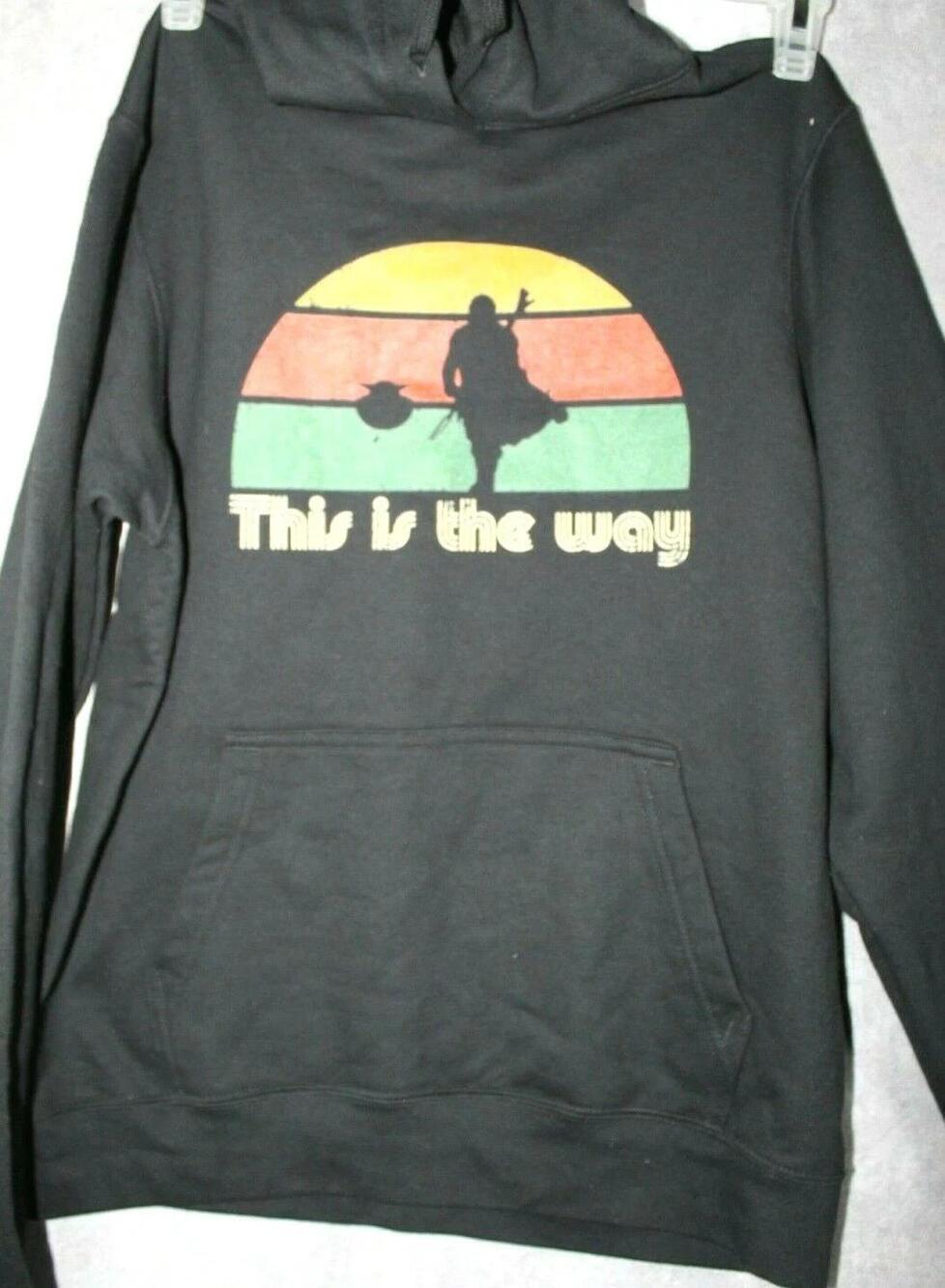 Port & Company Hoodie Mens S Black Pullover Fleece Graphic Print This Is The Way